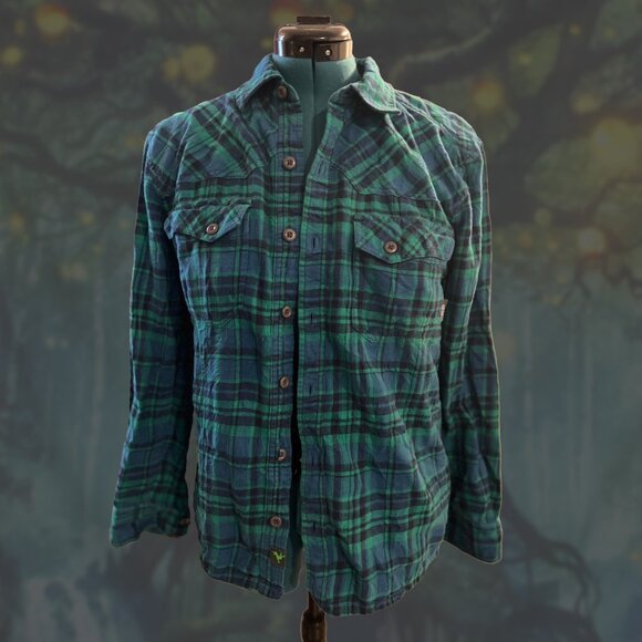 Upcycled Stio Mountain Dew Flannel sz S - Picture 2 of 2